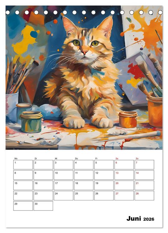 Produktbild: Katzenmagie (Tischkalender 2026 DIN A5 hoch), CALVENDO Monatskalender