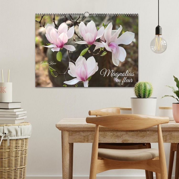 Produktbild: Magnolias en fleur (Calendrier mural 2026 DIN A3 vertical), CALVENDO calendrier mensuel