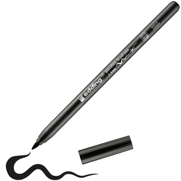 Produktbild: Porzellan-Pinselstift edding 4200, schwarz 1-4 mm