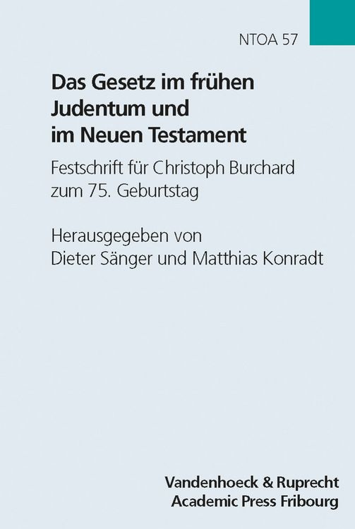 Produktbild: Das Gesetz im frühen Judentum und im Neuen Testament