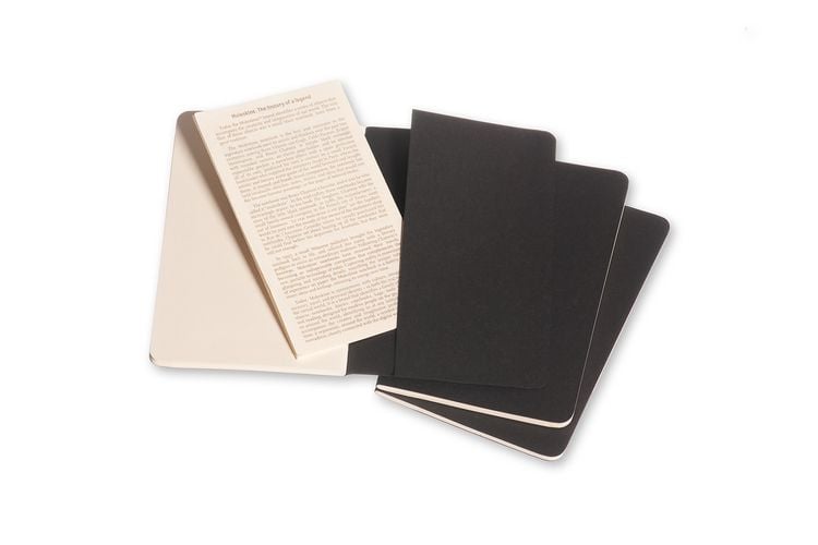 Produktbild: Moleskine Cahier pocket blanko schwarz DIN A6. 3er Pack
