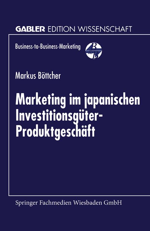 Produktbild: Marketing im japanischen Investitionsg&uuml;ter-Produktgesch&auml;ft