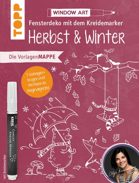Produktbild: Vorlagenmappe Fensterdeko mit dem Kreidemarker - Herbst & Winter.
