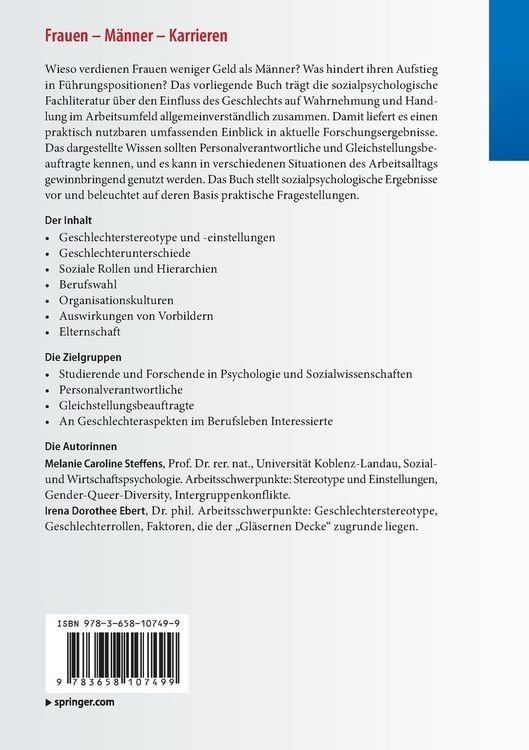 Produktbild: Frauen &ndash; M&auml;nner &ndash; Karrieren