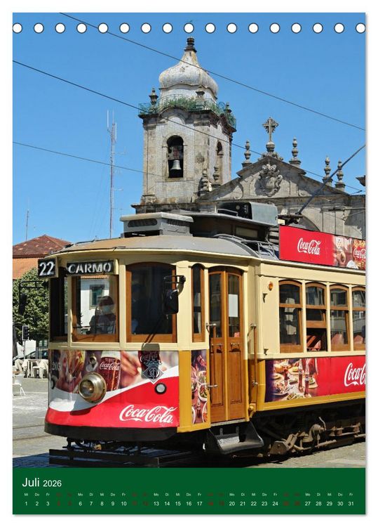 Produktbild: Farbiges Porto (Tischkalender 2026 DIN A5 hoch), CALVENDO Monatskalender
