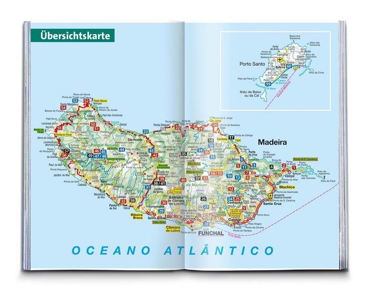 Produktbild: KOMPASS Wanderf&uuml;hrer Madeira mit Porto Santo, 60 Touren mit Extra-Tourenkarte