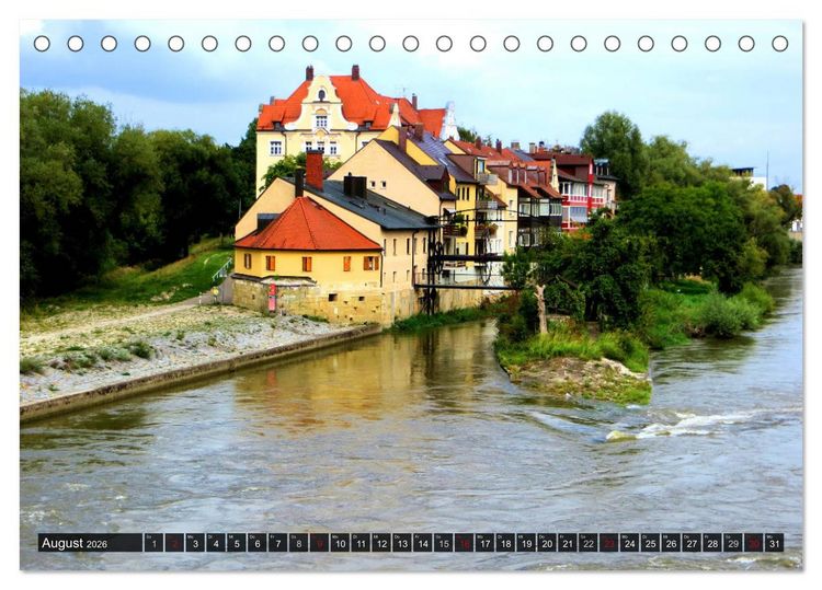 Produktbild: REGENSBURG - Impressionen (Tischkalender 2026 DIN A5 quer), CALVENDO Monatskalender