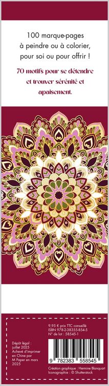 Produktbild: Passion mandalas : 100 marque-pages &agrave; peindre ou &agrave; colorier