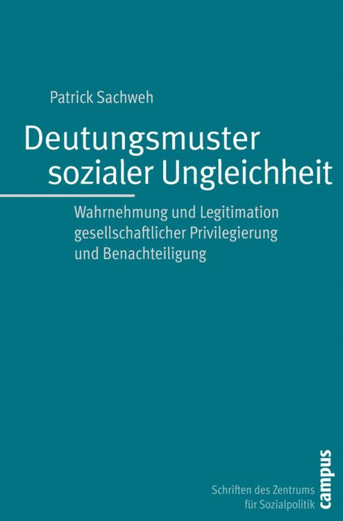 Produktbild: Deutungsmuster sozialer Ungleichheit