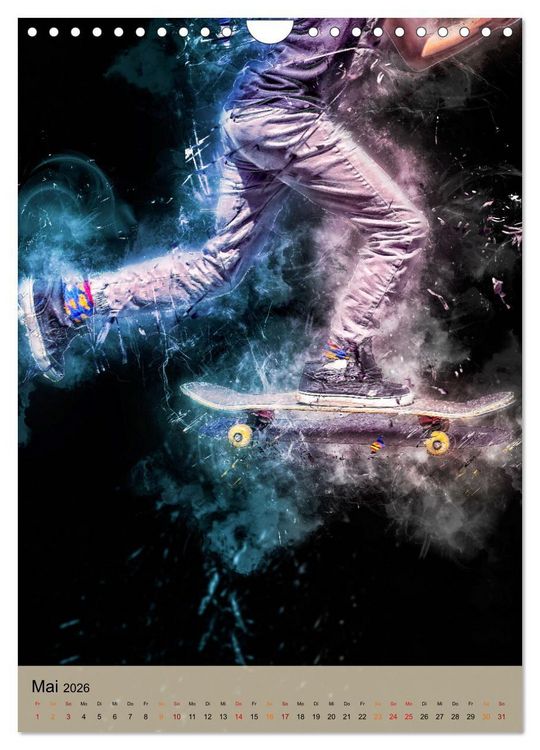Produktbild: Skateboarding - einfach cool (Wandkalender 2026 DIN A4 hoch), CALVENDO Monatskalender