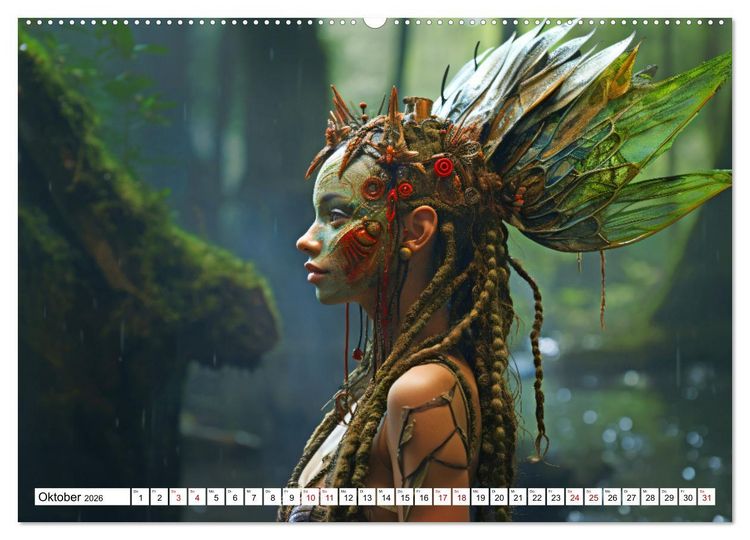 Produktbild: Mystische Kreaturen - Ein Jahr voller Magie und Fantasie (hochwertiger Premium Wandkalender 2026 DIN A2 quer), Kunstdruck in Hochglanz