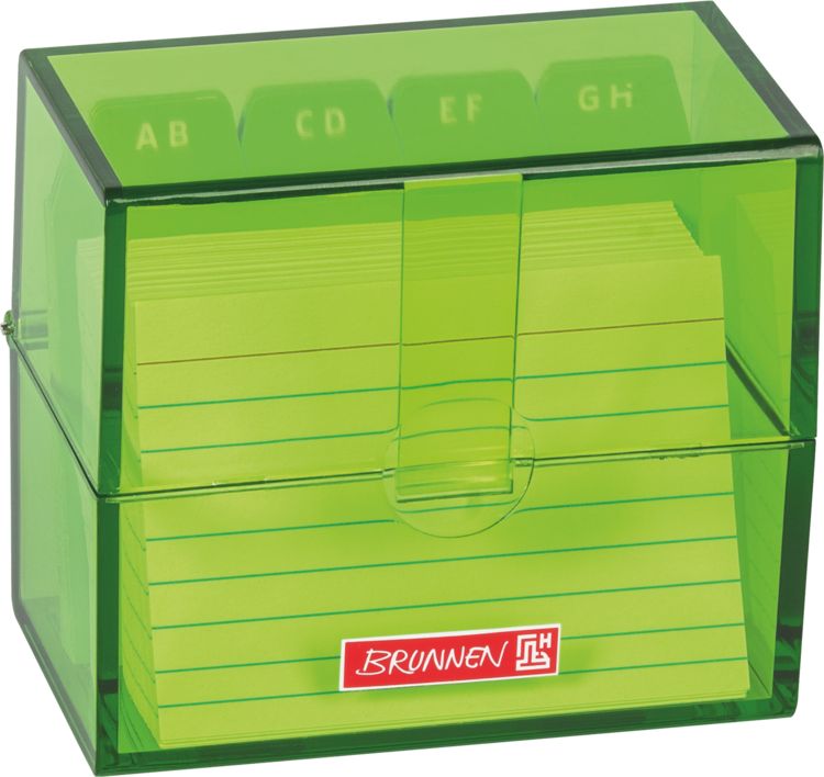 Produktbild: Brunnen Karteibox A8 gef&uuml;llt kiwi
