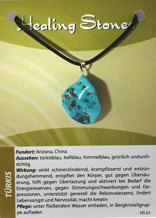 Produktbild: T&uuml;rkis Maxicard Healing Stones, R143-01