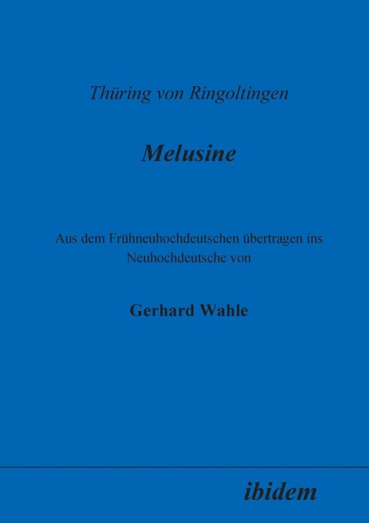 Produktbild: Wahle, G: Th&uuml;ring von Ringoltingen