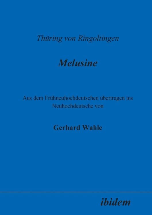 Produktbild: Wahle, G: Thüring von Ringoltingen