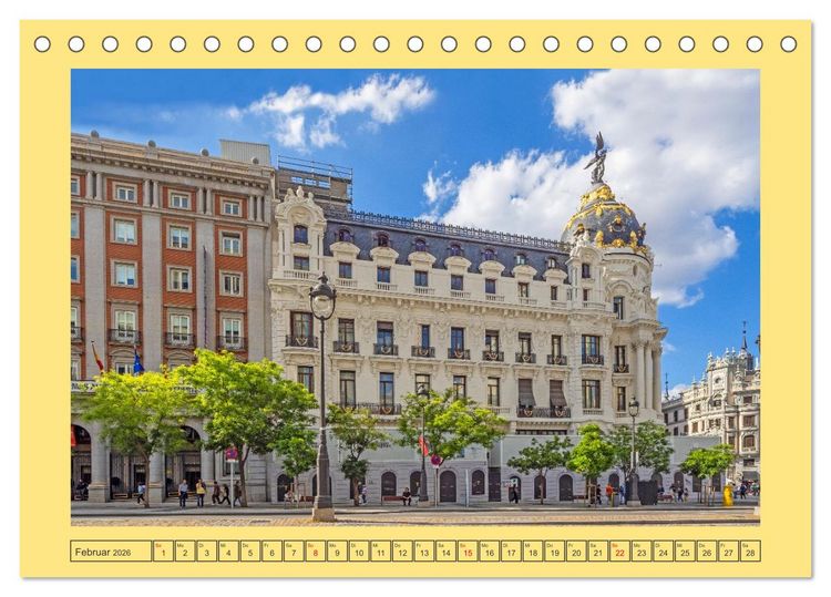Produktbild: Madrid &ndash; Metropole mit Herz (Tischkalender 2026 DIN A5 quer), CALVENDO Monatskalender