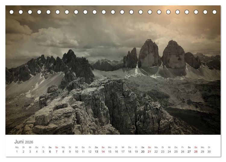 Produktbild: Drei Zinnen - S&uuml;dtirols Wahrzeichen (Tischkalender 2026 DIN A5 quer), CALVENDO Monatskalender