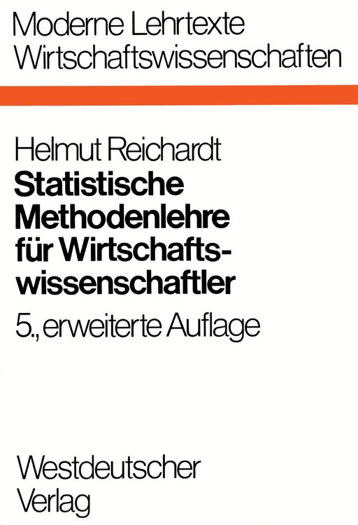 Produktbild: Statistische Methodenlehre f&uuml;r Wirtschaftswissenschaftler
