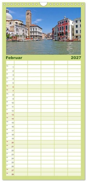 Produktbild: Familienplaner 2027 - Venedig mit 5 Spalten (Wandkalender, 21 x 45 cm) CALVENDO