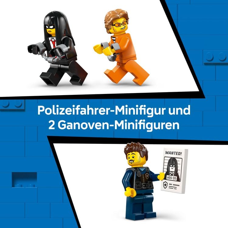 Produktbild: LEGO City 60479 Gefangenentransporter, Spielzeug Polizeiauto f&uuml;r Kinder