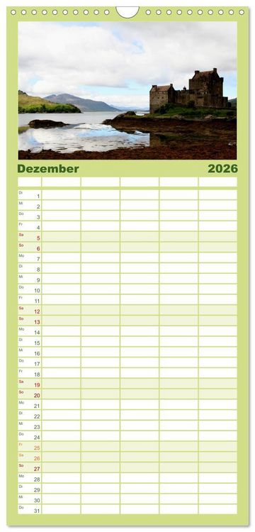 Produktbild: Familienplaner 2026 - Western Highlands - Schottland mit 5 Spalten (Wandkalender, 21 x 45 cm) CALVENDO