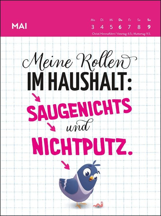 Produktbild: Wochenkalender 2027: Heute ist ein guter Tag &ndash; um mich in Ruhe zu lassen