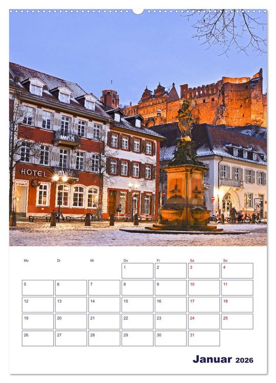 Produktbild: Heidelberg - Historische Altstadt (hochwertiger Premium Wandkalender 2026 DIN A2 hoch), Kunstdruck in Hochglanz