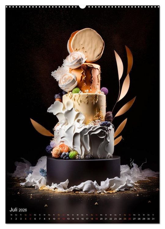 Produktbild: Zur Hochzeit eine Torte (hochwertiger Premium Wandkalender 2026 DIN A2 hoch), Kunstdruck in Hochglanz