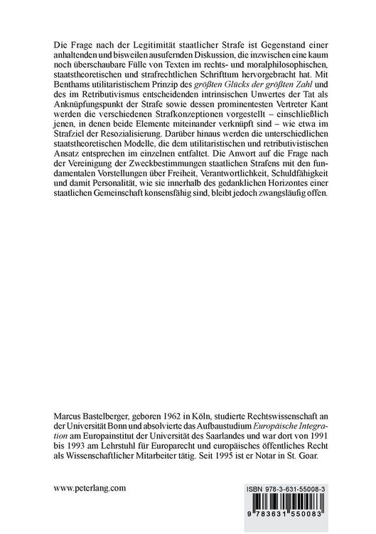 Produktbild: Die Legitimit&auml;t des Strafrechts und der &laquo;moralische Staat&raquo;