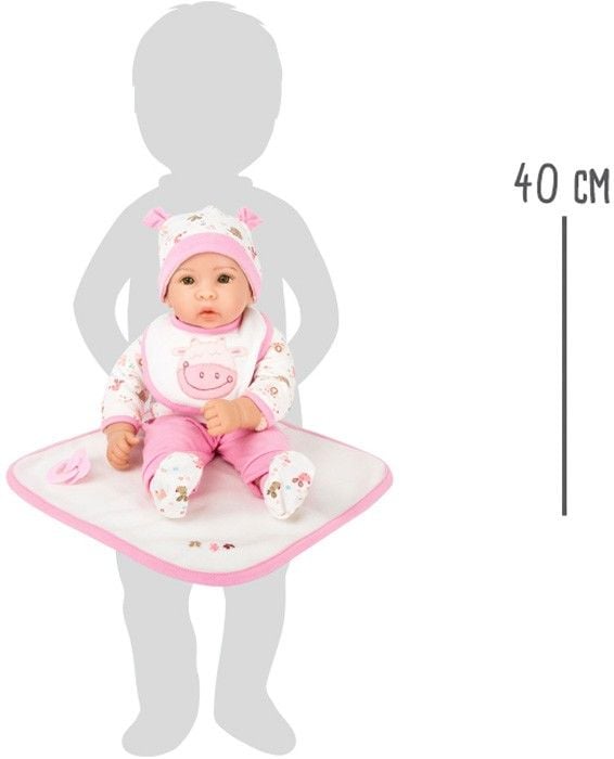 Produktbild: Small foot 11237 - Puppe Hanna mit wei&szlig;/rosa Zubeh&ouml;r, Weichk&ouml;rper-Puppe, 40cm