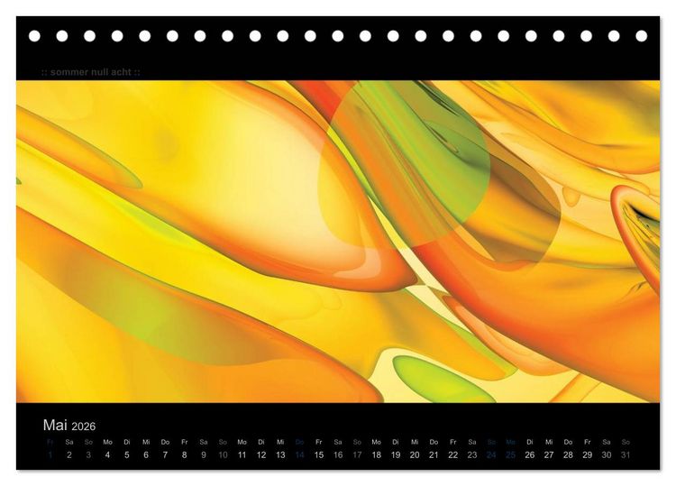 Produktbild: Abstrakte Kunst (Tischkalender 2026 DIN A5 quer), CALVENDO Monatskalender
