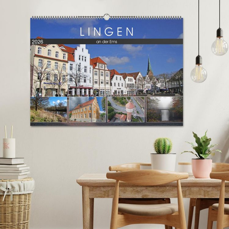 Produktbild: LINGEN an der Ems (Wandkalender 2026 DIN A2 quer), CALVENDO Monatskalender