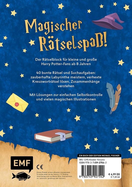 Produktbild: Mein zauberhafter R&auml;tselblock f&uuml;r Harry Potter-Fans &ndash; Finde die Eule!