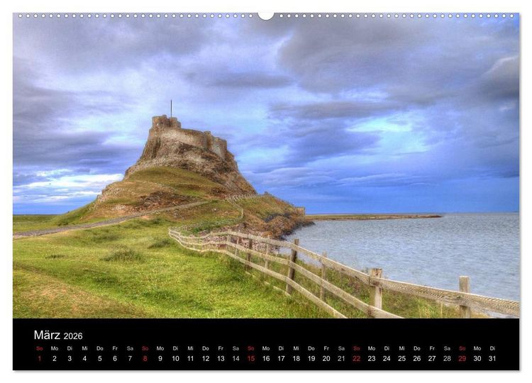 Produktbild: Holy Island - England (Wandkalender 2026 DIN A2 quer), CALVENDO Monatskalender