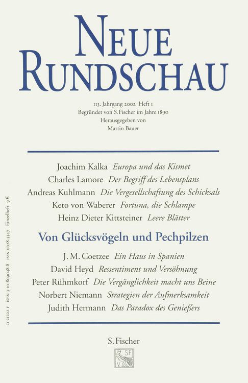 Produktbild: Neue Rundschau 2002/1