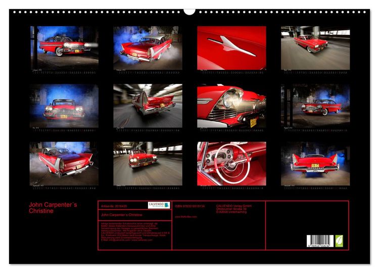 Produktbild: John Carpenter&acute;s Christine (Wandkalender 2026 DIN A2 quer), CALVENDO Monatskalender