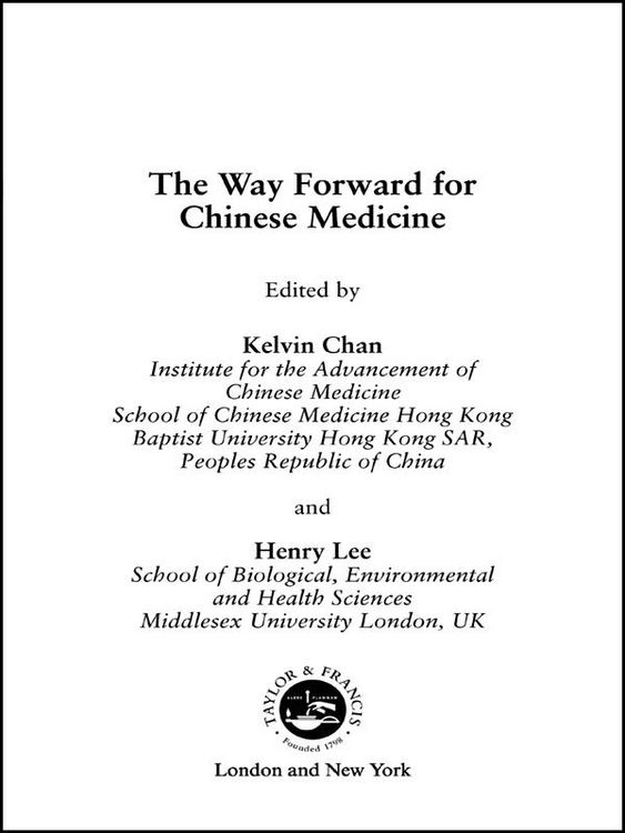 Produktbild: The Way Forward for Chinese Medicine