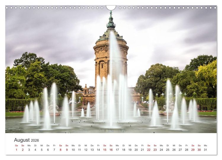 Produktbild: Der Mannheimer Wasserturm (Wandkalender 2026 DIN A3 quer), CALVENDO Monatskalender