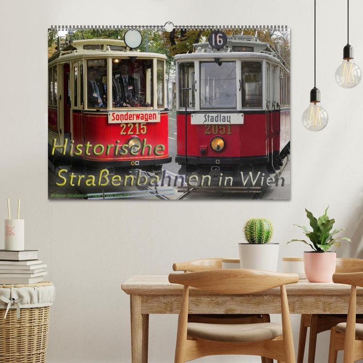 Produktbild: Historische Stra&szlig;enbahnen in Wien (Wandkalender 2026 DIN A2 quer), CALVENDO Monatskalender