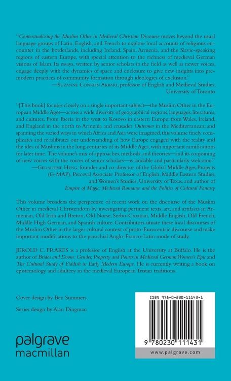 Produktbild: Contextualizing the Muslim Other in Medieval Christian Discourse
