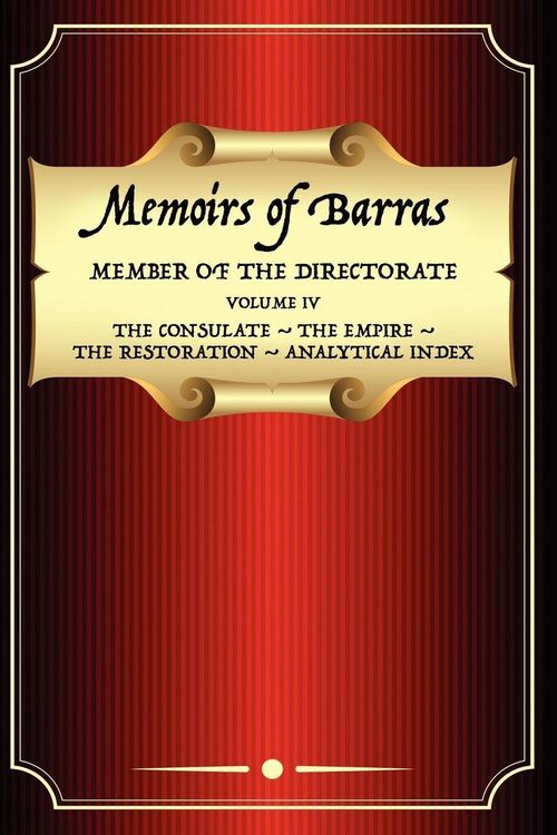 Produktbild: Memoirs of Barras Vol 4