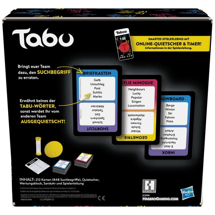 Produktbild: Hasbro 5254100 - Tabu, Partyspiel, W&ouml;rterspiel