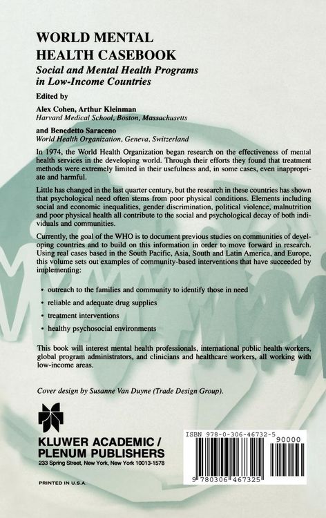 Produktbild: World Mental Health Casebook