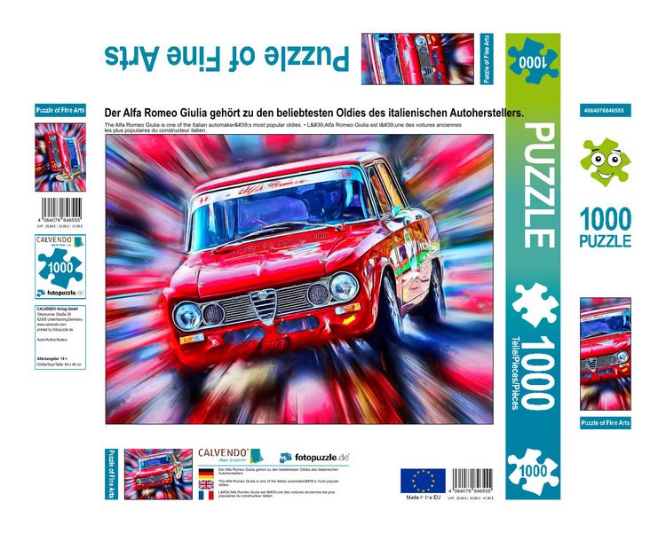 Produktbild: CALVENDO Puzzle Der Alfa Romeo Giulia geh&ouml;rt zu den beliebtesten Oldies des italienischen Autoherstellers. | 1000 Teile Lege-Gr&ouml;&szlig;e 64x48cm Foto-Puzzle