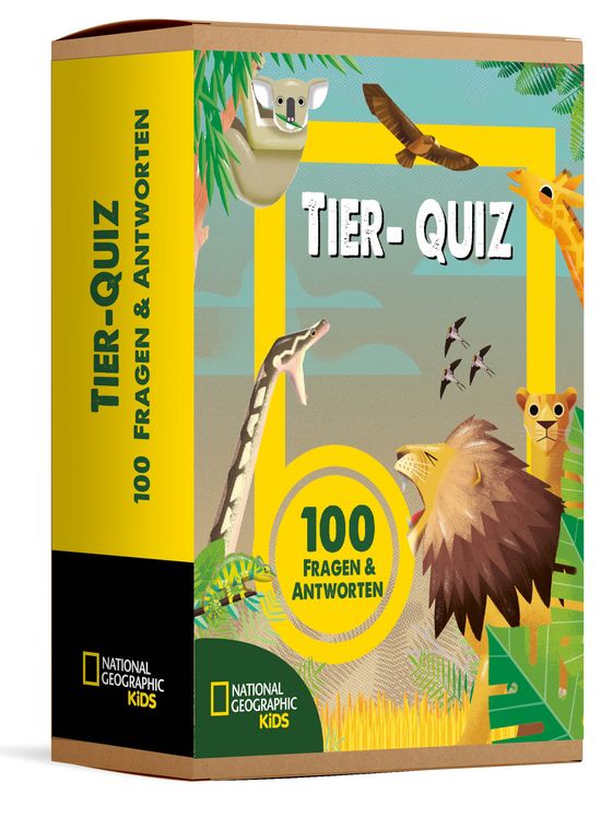 Produktbild: Tier-Quiz. 100 Fragen &uuml;ber Tiere f&uuml;r Quizfans und Tierfans (100 Fragen & Antworten)