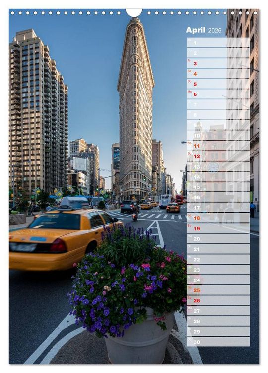 Produktbild: New York City Geburtstagskalender (Wandkalender 2026 DIN A3 hoch), CALVENDO Monatskalender