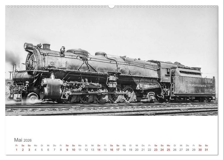 Produktbild: US-Dampflokomotiven (Wandkalender 2026 DIN A2 quer), CALVENDO Monatskalender