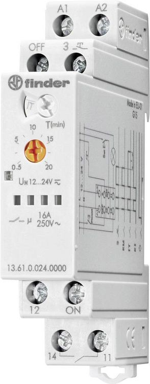 Produktbild: Finder Stromsto&szlig;-Schalter Hutschiene 13.61.0.024.0000 1 Wechsler 1St.