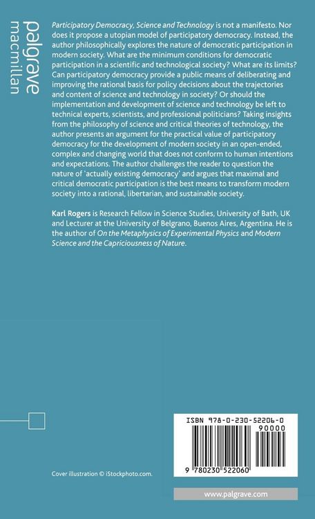 Produktbild: Participatory Democracy, Science and Technology
