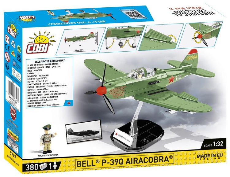 Produktbild: COBI Historical Collection 5747 - Bell P-39Q Airacobra SOVI, 380 Klemmbausteine